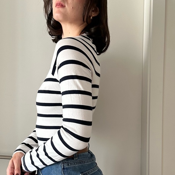 FRENCH CONNECTION long sleeve striped top - Picture 5 of 7